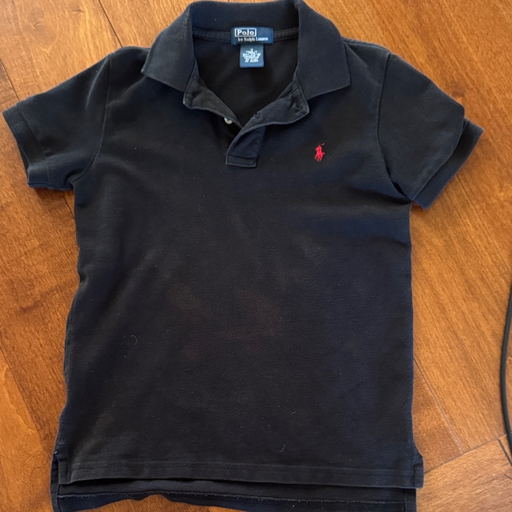 Polo by Ralph Lauren Kids Polo Shirt in Black with Red Logo